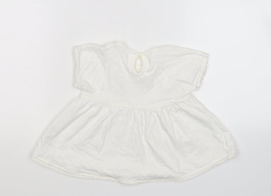 George Girls White T-Shirt Dress Size 6-9 Months