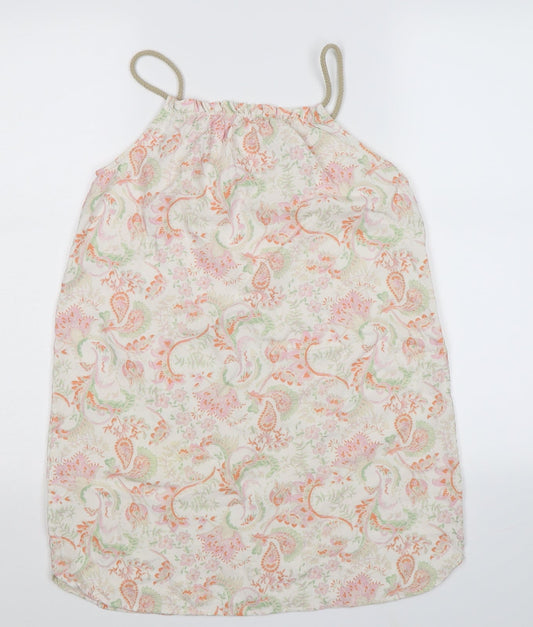 NEXT Girls White Floral Tank Dress Size 12 Years