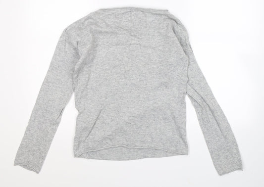 H&M Womens Grey Knit Pullover Jumper Size S