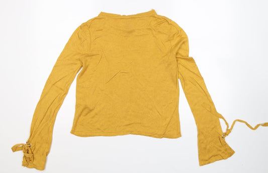 New Look Womens Yellow Knit Pullover Jumper Size 8