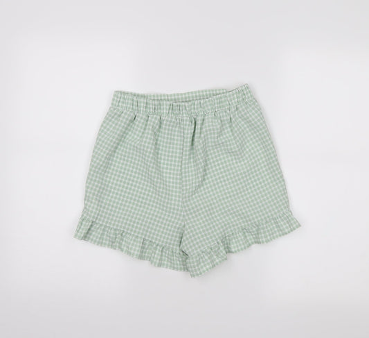 Primark Womens Green Chevron Hot Pants Shorts Size 8
