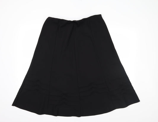 BM Womens Black Swing Skirt Size 14