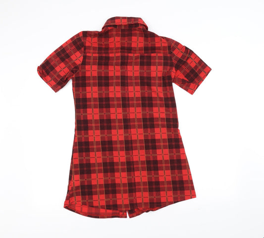 glory union Womens Red Basic Button-Up Size 12