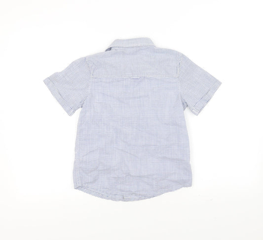 Monsoon Boys Blue Basic Button-Up Size 9-10 Years