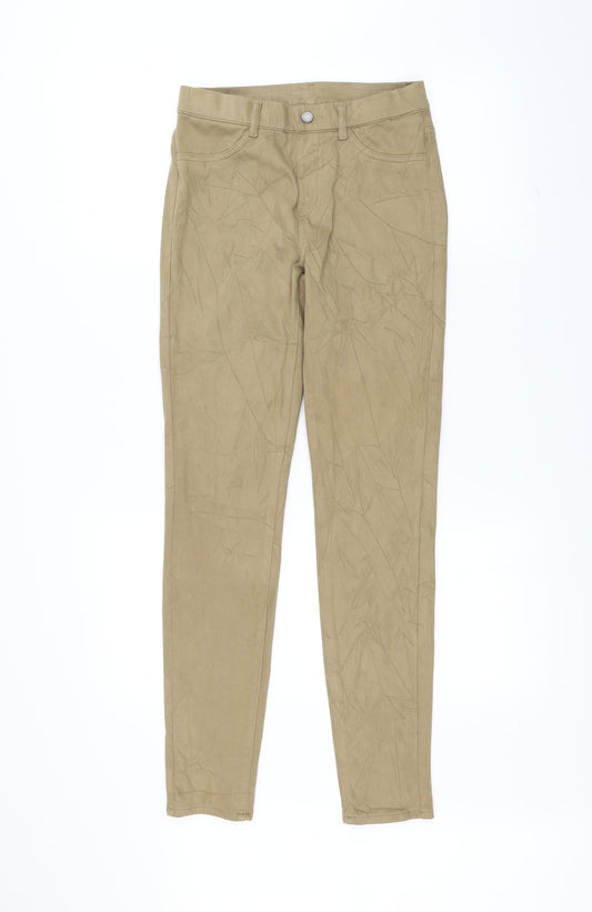 uni Mens Brown Skinny Jeans Size S L28 in