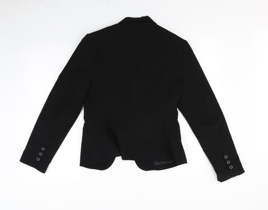 Red Herring Womens Black Jacket Blazer Size 12 - Shoulder Pads
