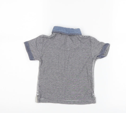 NEXT Boys Blue Striped Basic Polo Size 12-18 Months