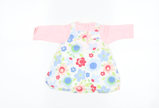 Marks and Spencer Girls White Floral A-Line Size 3-6 Months