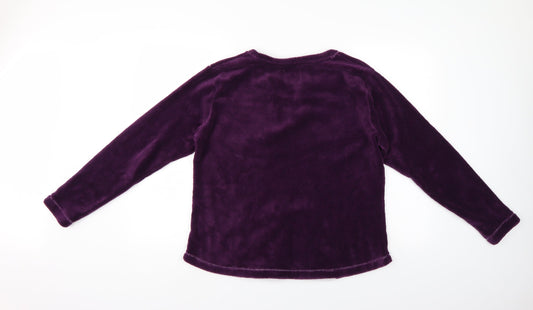 Time To dream Womens Purple Pullover Jumper Size L