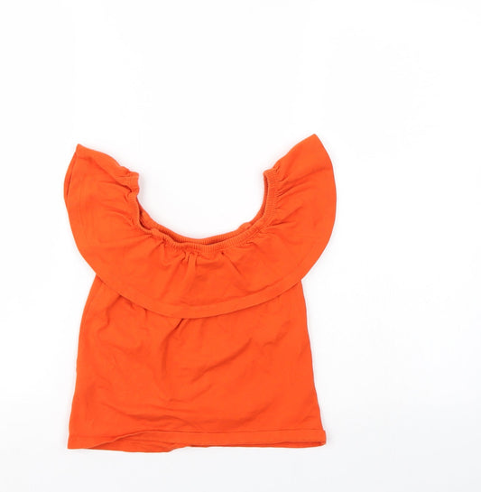 Miss E vie Girls Orange Basic Blouse Size 11-12 Years