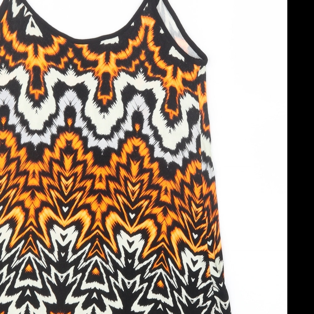 Dorothy Perkins Womens Orange Geometric Camisole T-Shirt Size 14