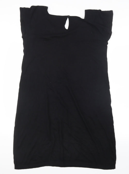 O STIN Womens Black Knit Jumper Dress Size L