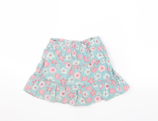 Cherokee Girls Green Floral A-Line Skirt Size 2-3 Years