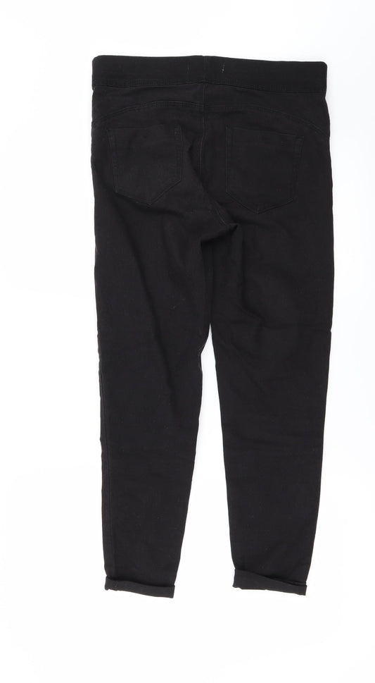 Denim & Co. Womens Black Denim Jegging Jeans Size 10 L25 in