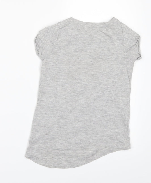 NEXT Girls Grey Basic T-Shirt Size 4 Years - corgie