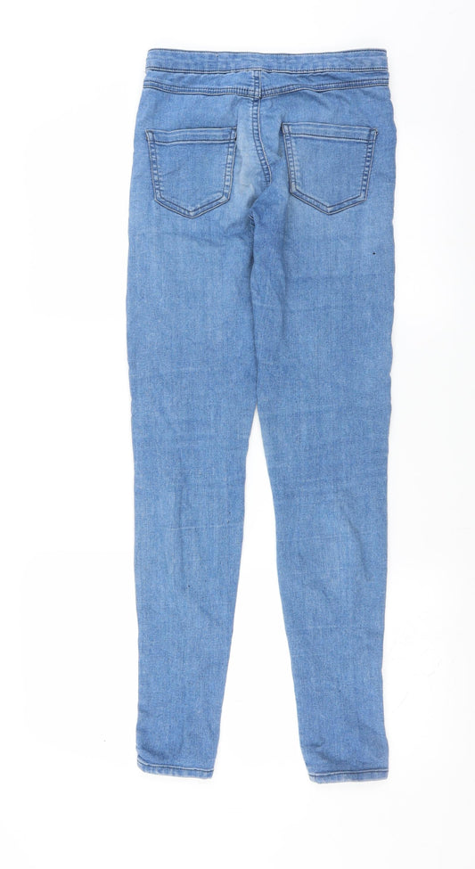 Primark Womens Blue Denim Skinny Jeans Size 8 L32 in
