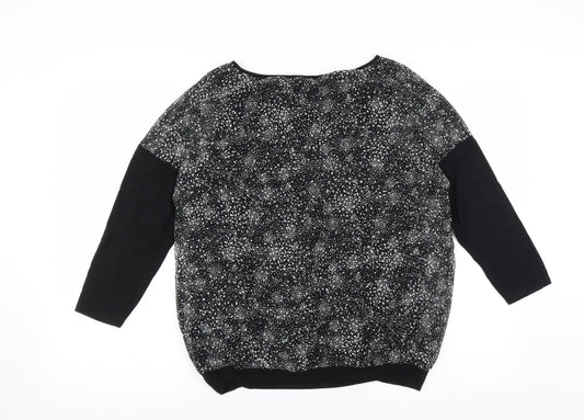 Preworn Womens Black Basic Blouse Size 10