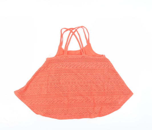 Candy Couture Girls Orange Basic Blouse Size 9 Years