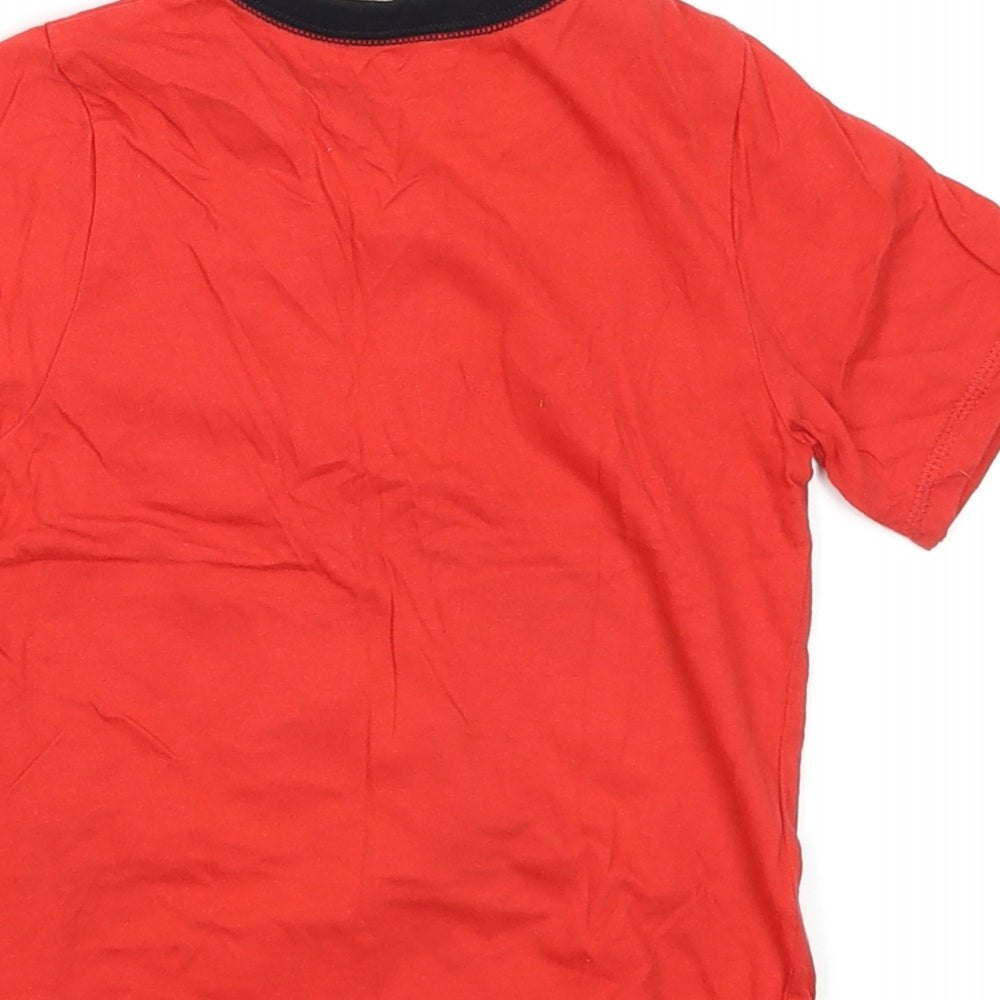 George Boys Red Basic T-Shirt Size 4-5 Years - Animal