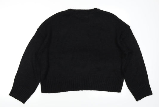 New Look Womens Black Pullover Jumper Size L