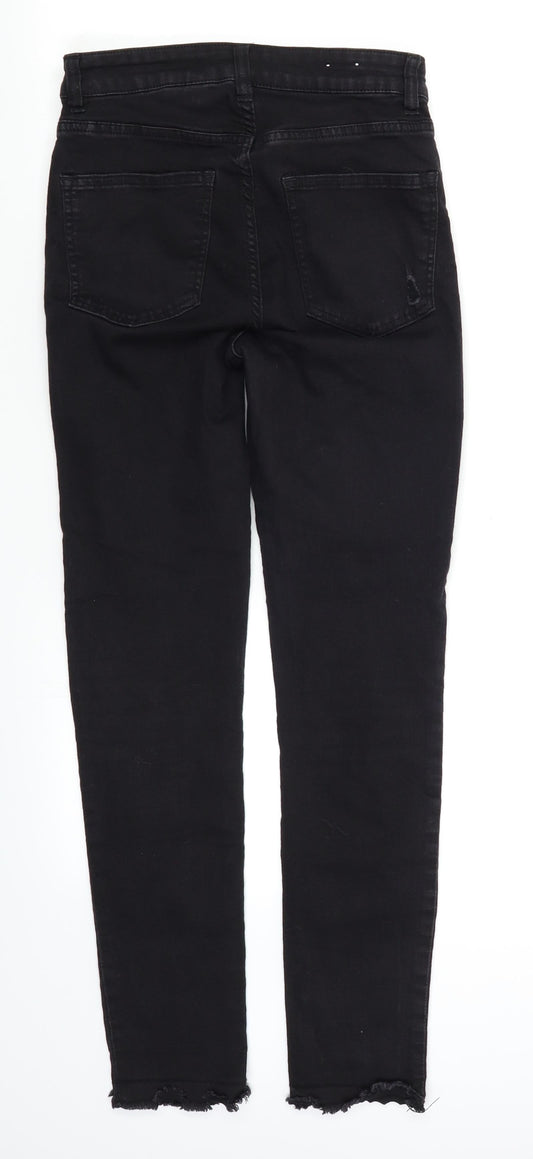 H&M Womens Black Denim Skinny Jeans Size 6 L26 in