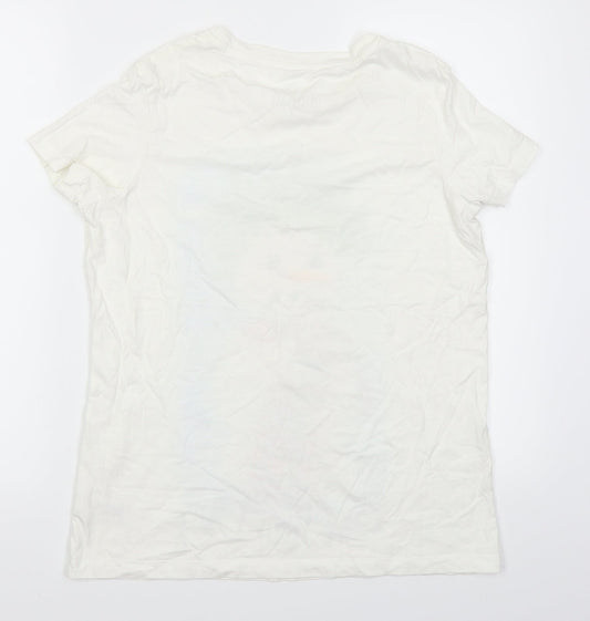 NEXT Mens White T-Shirt Size M - Snowman