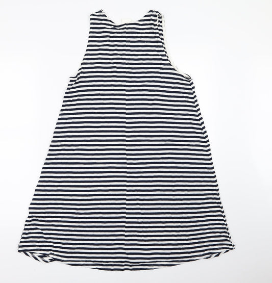 H&M Womens White Striped A-Line Size S