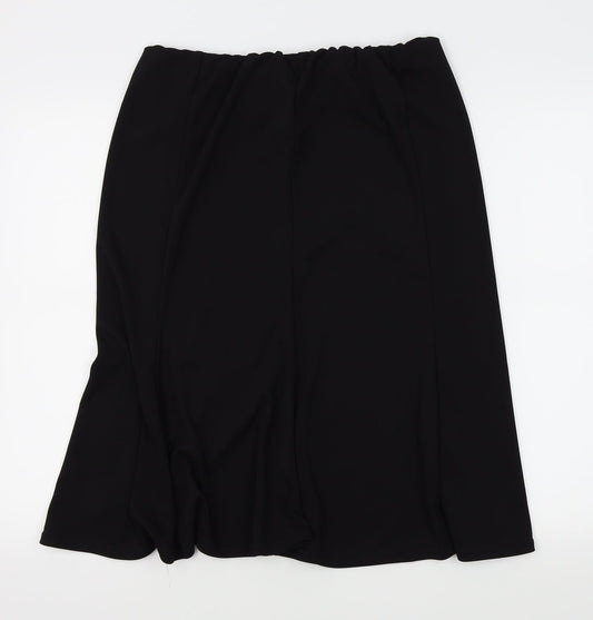 Preworn Womens Black Pleated Skirt Size 30 in