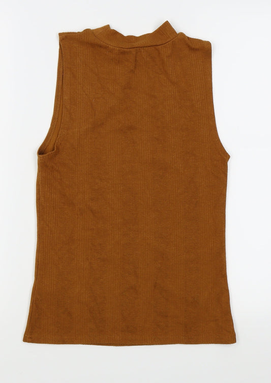New Look Womens Brown Basic Tank Size 10