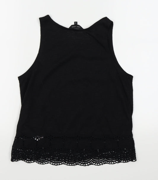 New Look Womens Black Basic Tank Size 8
