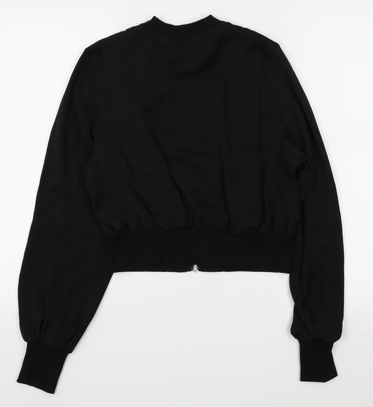 H&M Womens Black Full Zip Jumper Size 6
