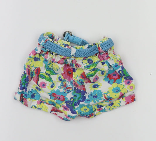 Matalan Girls Multicoloured Floral Capri Trousers Size 12-18 Months