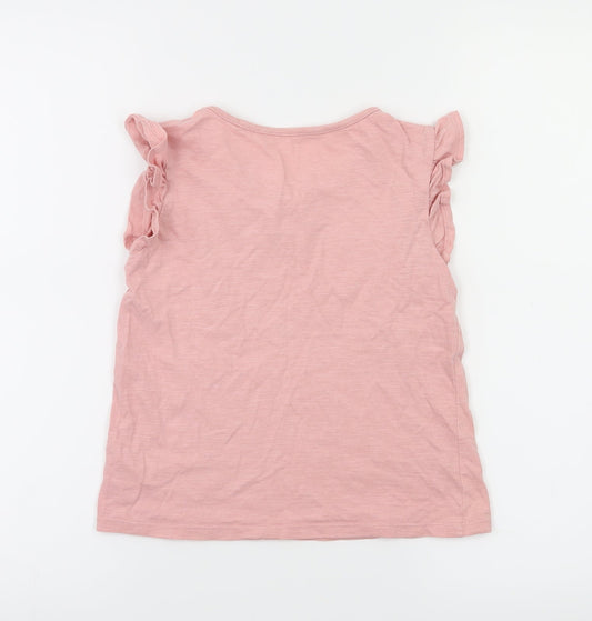 TU Girls Orange Basic T-Shirt Size 7 Years