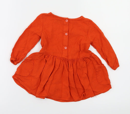 next Girls Orange Fit & Flare Size 6-9 Months
