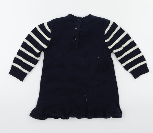 weekend Girls Blue Animal Print Fit & Flare Size 6-9 Months