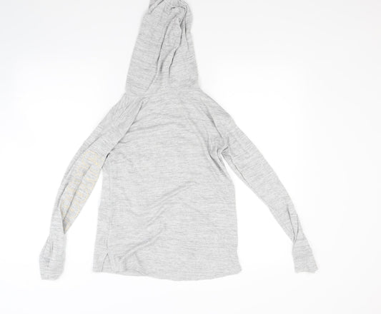 H&M Girls Grey Knit Pullover Hoodie Size 11 Years