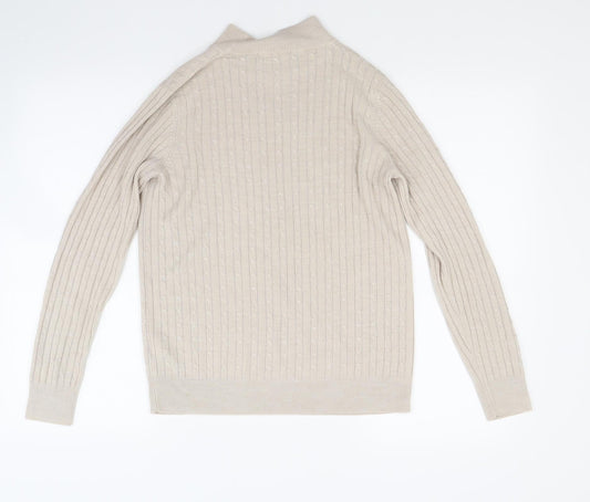 Marks and Spencer Womens Beige Knit Pullover Jumper Size 10
