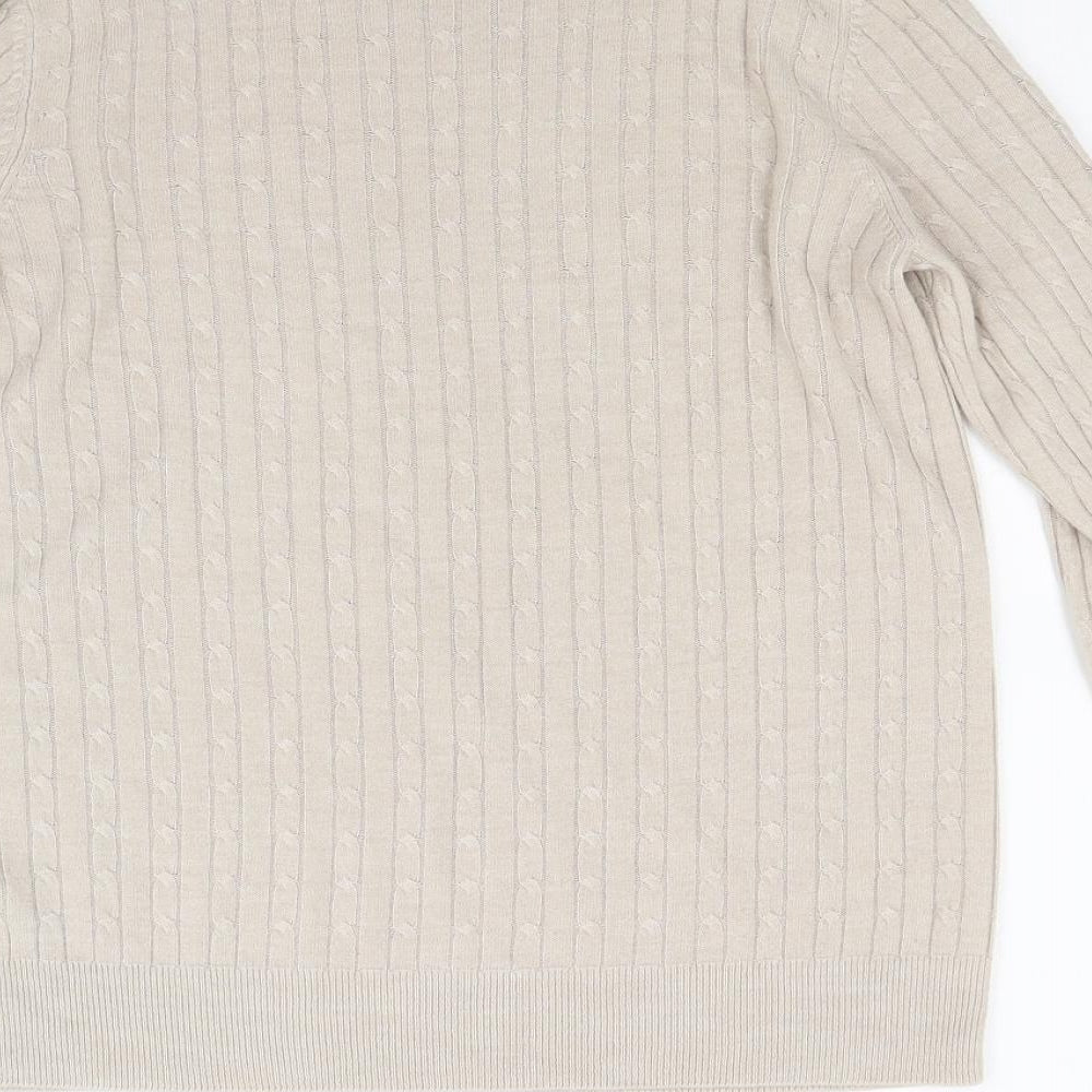 Marks and Spencer Womens Beige Knit Pullover Jumper Size 10