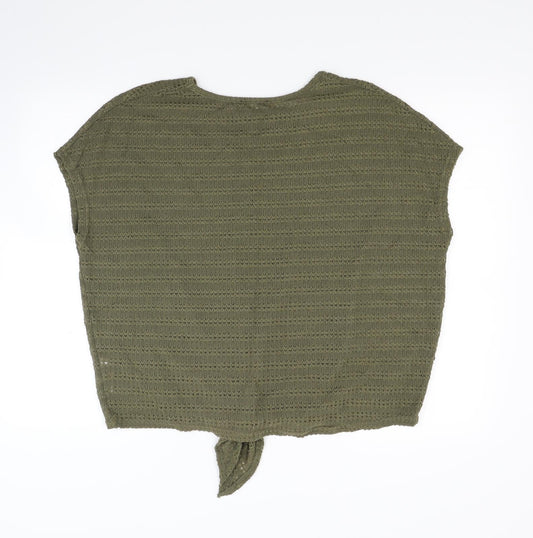 New Look Womens Green Knit Pullover Jumper Size L