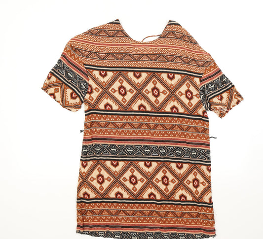 TU Womens Brown T-Shirt Dress Size 8