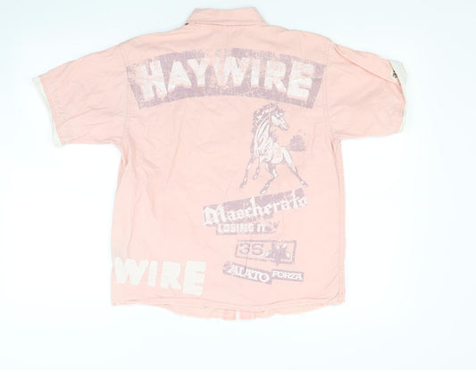 Haywire Boys Pink Basic Button-Up Size 11-12 Years