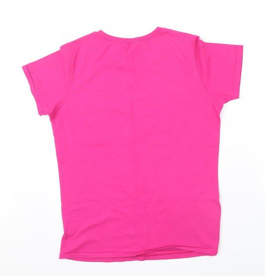 Continental Womens Pink Colourblock Basic T-Shirt Size L - im a show girl