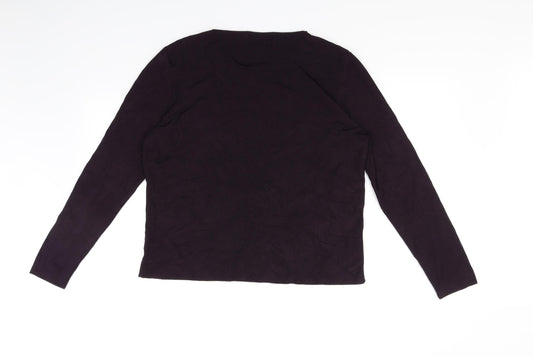 CASAMIA Womens Purple Pullover Jumper Size M