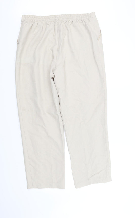 Marks and Spencer Womens Beige Trousers Size 14 L30 in