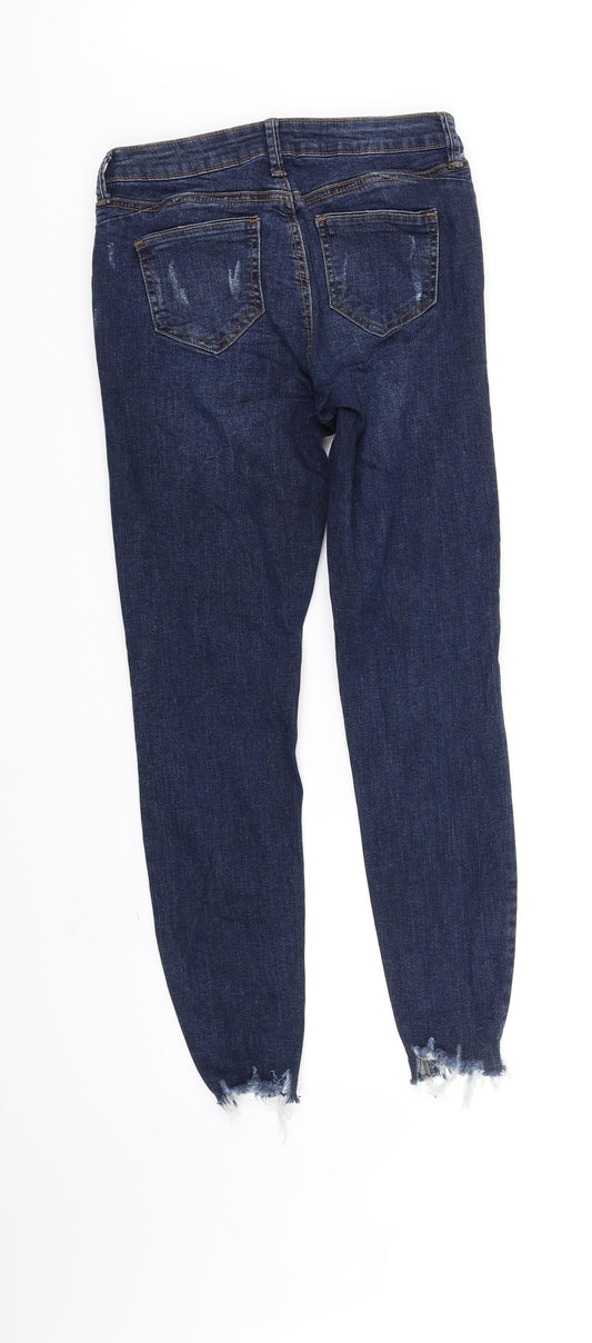 Denim & Co. Womens Blue Straight Jeans Size 8 L28 in