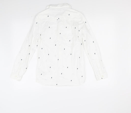 Marks and Spencer Girls White Basic Button-Up Size 11-12 Years