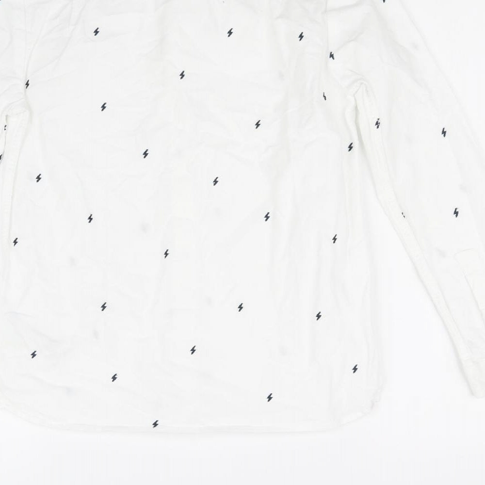 Marks and Spencer Girls White Basic Button-Up Size 11-12 Years