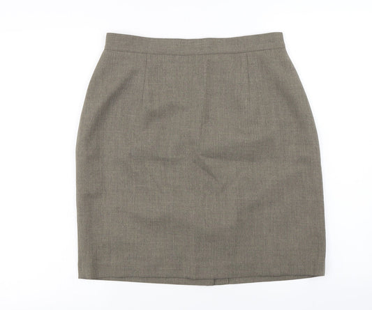 Preworn Womens Brown A-Line Skirt Size 14