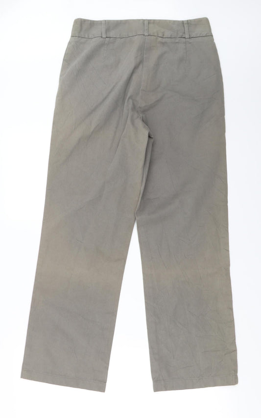 Navy blue Womens Grey Trousers Size 12 L26 in