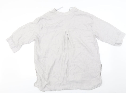 live Womens Grey Basic T-Shirt Size 16